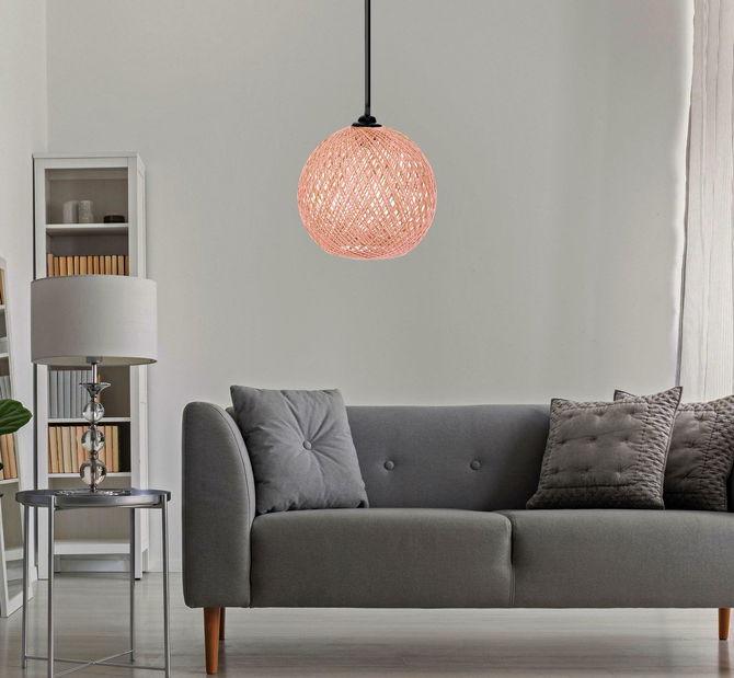 Stropní svítidlo Clamonerta 2 (růžová + hnědá)