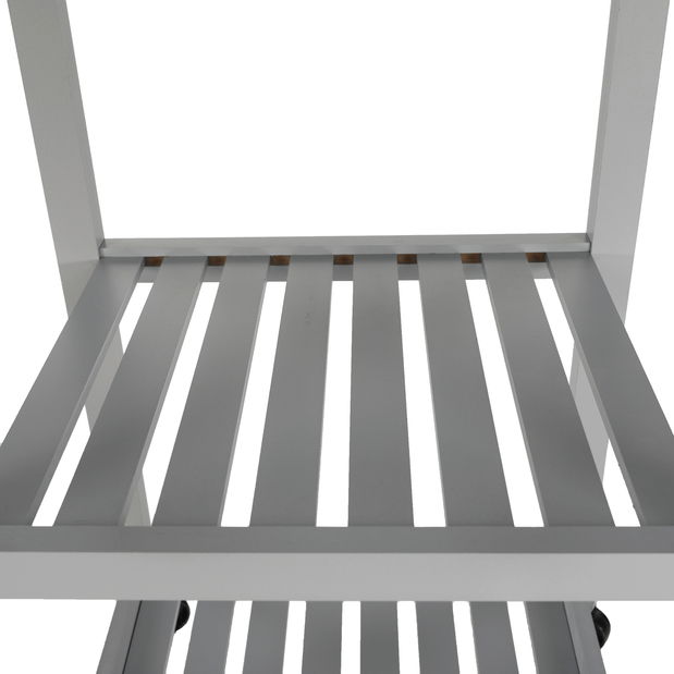 Servírovací vozík Alba (šedá + přírodní)