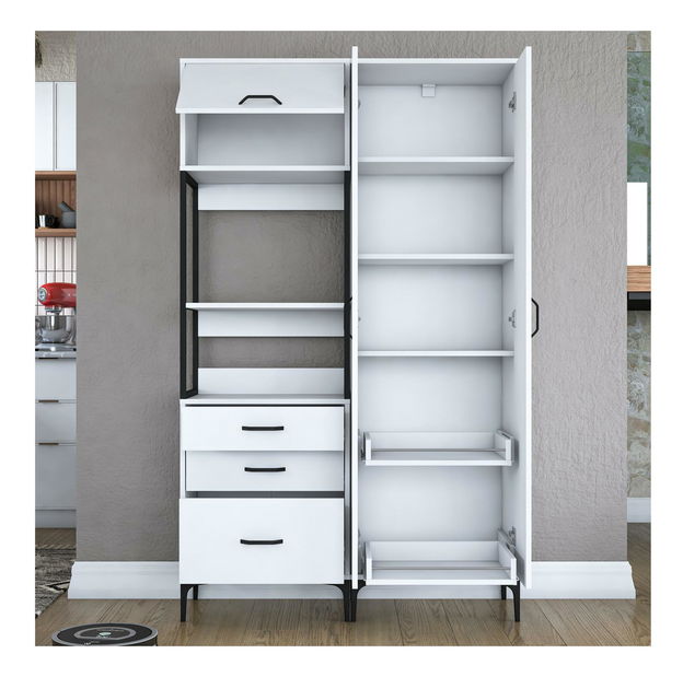 Policová skříň Jenaretta 142 (bílá)