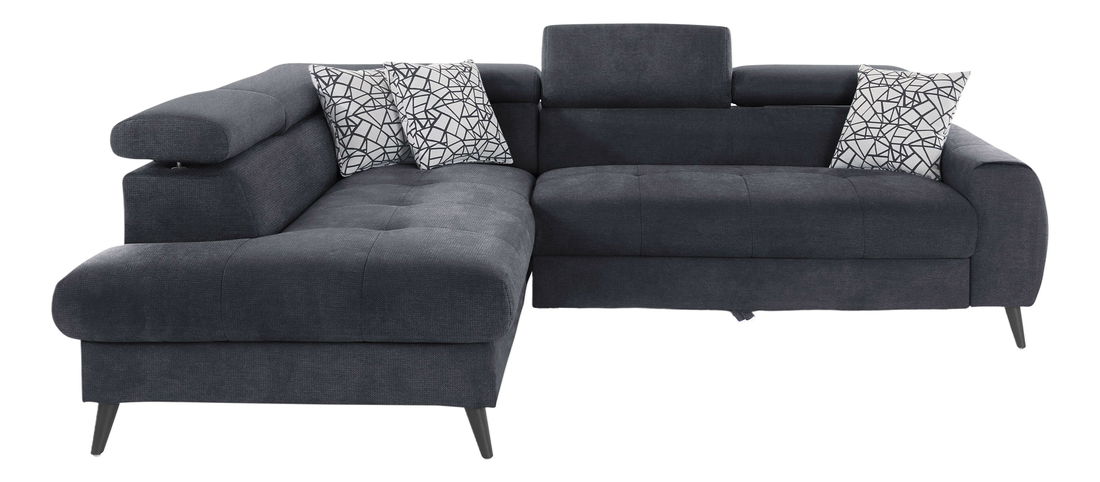 Rohová sedačka Mila Plus (černá) (L)