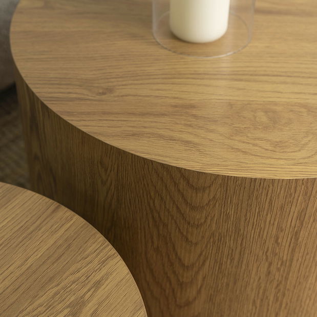 Set 2 ks konferenčních stolků Liloo (dub)