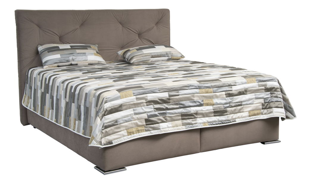 Manželská postel 180 cm Blanář Chicago (hnědá) (s roštem a matrací NELLY PLUS)