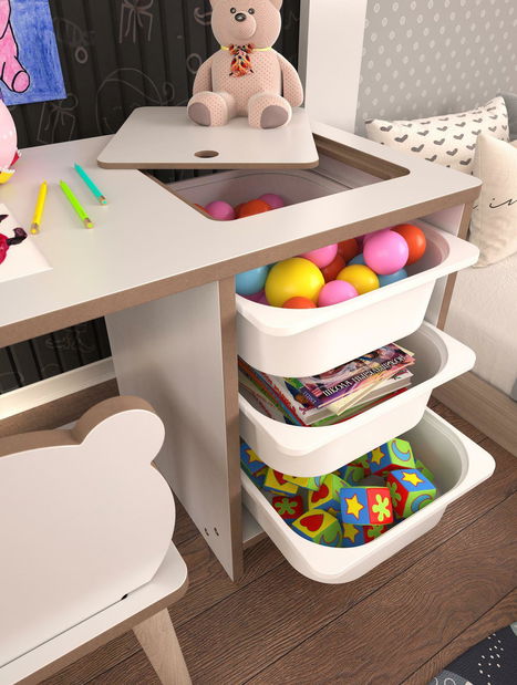 Dětský stolek se židlí Sonka 1 (bílá)