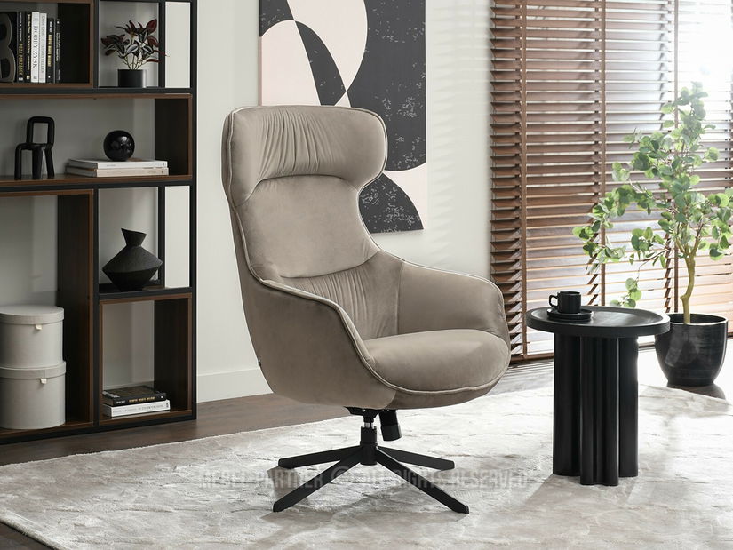 Relaxační křeslo Orbitek (béžová + černá)