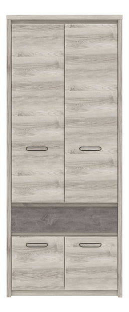 Šatní skříň Japon 1 (kaštan nairobi + onyx)