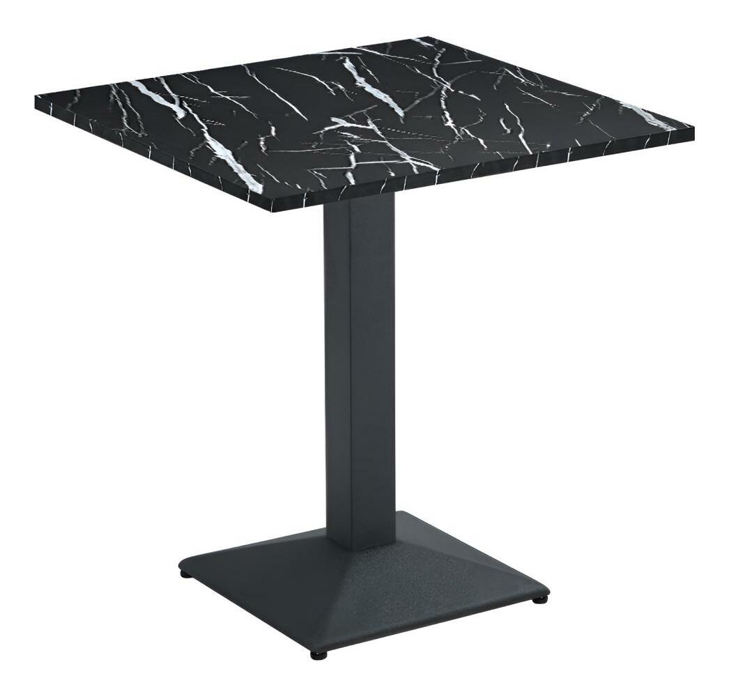 Jídelní stůl Rahola 1 (černý mramor + černá) (pro 2 osoby)