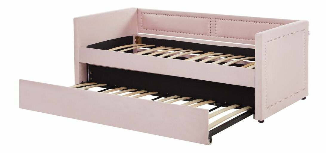 Jednolůžková postel 200 x 90 cm Mimza (lososová)