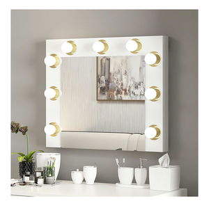 Kosmetické zrcadlo Kanabo (bílá) (s LED osvětlením)