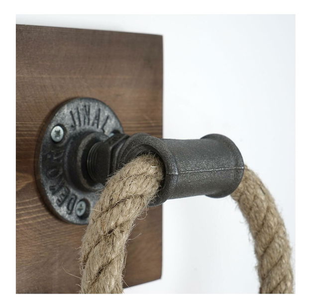 Nástěnný držák na utěrák Mapeno 8 (ořech + černá)