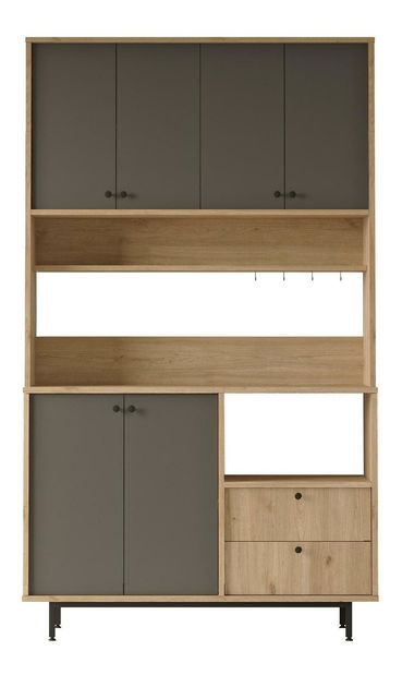 Policová skříň Rebutia 7 (dub + antracit)