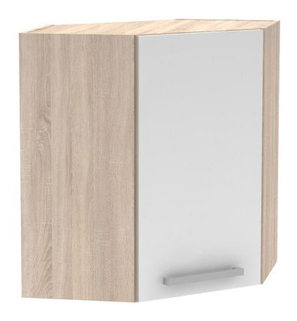 Horní kuchyňská skříňka rohová NOPL-013-OH Noliana (bílá + dub sonoma)