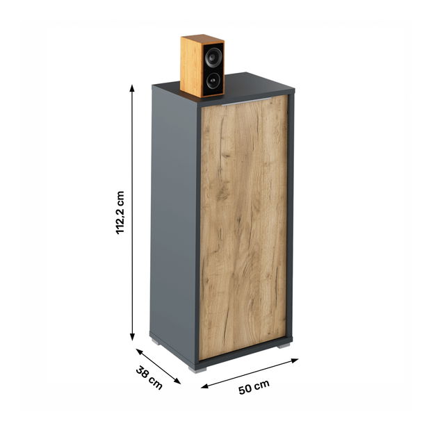 Skříňka Hamila NEW TYP 10 (grafit + dub artisan)