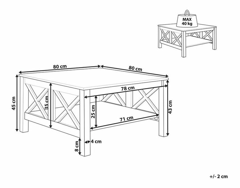 Konferenční stolek Lotia (bílá)