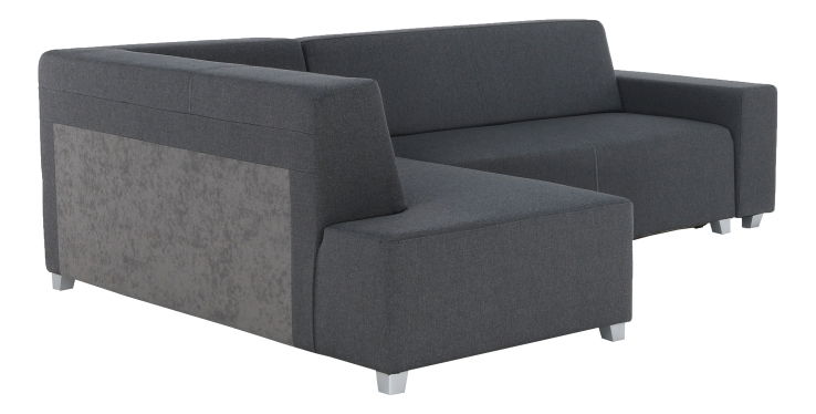 Rohová sedací souprava Colli šedočerná (L)