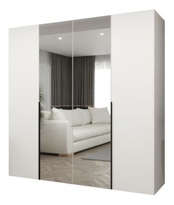 Šatní skříň 200 cm Alice 2 (bílá + černá)