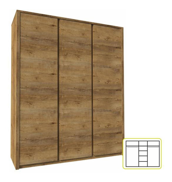 Šatní skříň Modestus S3D