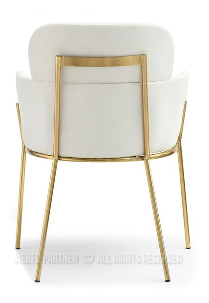 Židle Baggie K (krémová + zlatá)