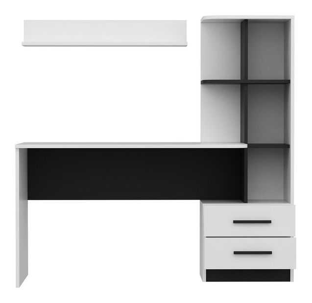 PC stolek Aslan (bílá + černá)