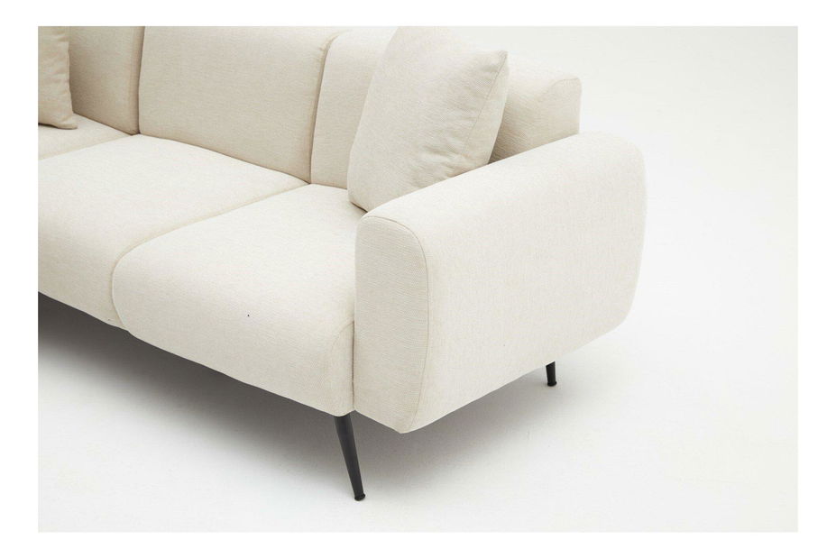 Rohová sedací souprava Slider (L) (krémová)