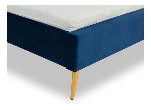 Manželská postel 180 cm Bleash New (šedá + zlatá) (s roštem)