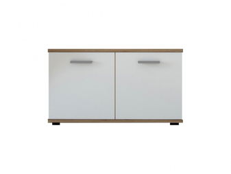 Skříňka na boty Sankt C (dub wotan + bílá matná)