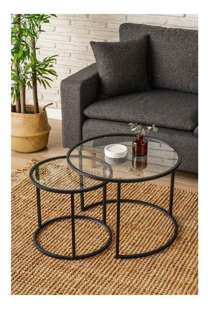 Sada konferenčních stolků Besalur (černá)