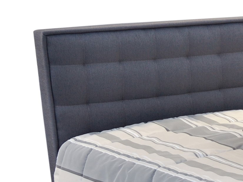 Manželská postel 180 cm Blanár Bobby (s roštem a matracemi) (šedá)