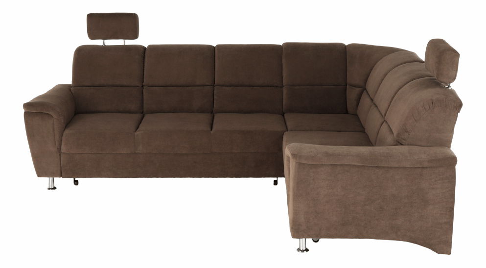 Rohová sedací souprava Stan (hnědá) (P)