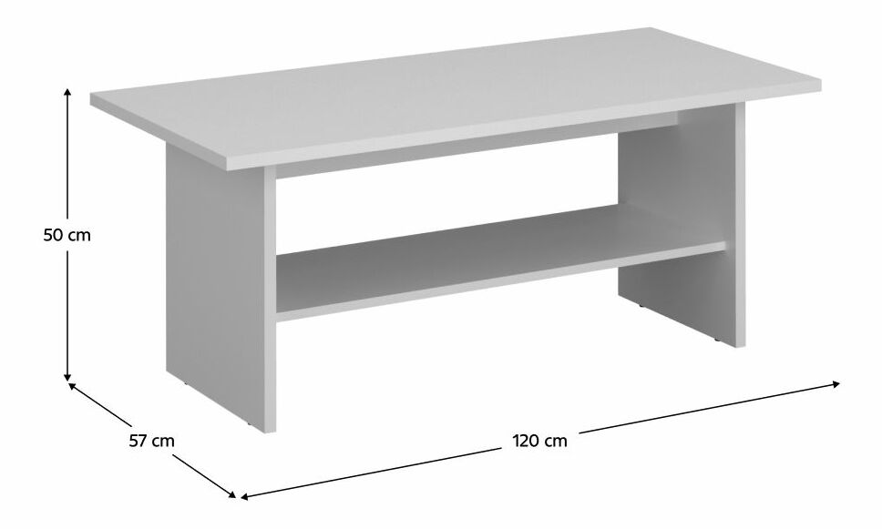 Konferenční stolek ERODIO (bílá)