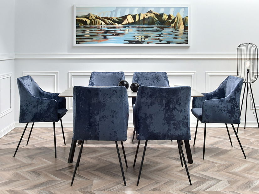 Jídelní židle Duplica (šedá + zlatá)