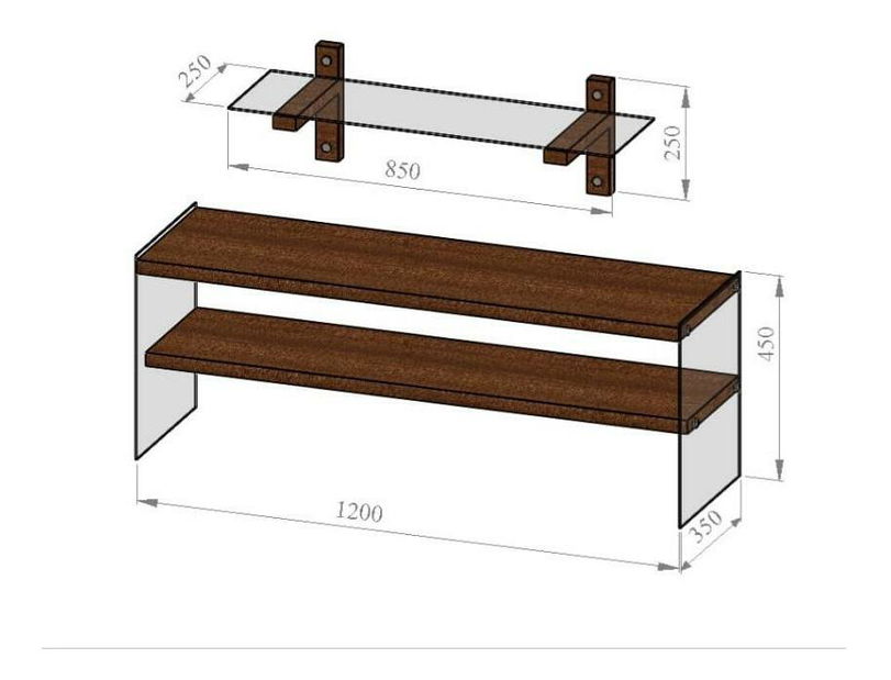 Obývací stěna Vamebo 3 (ořech + kouřová)
