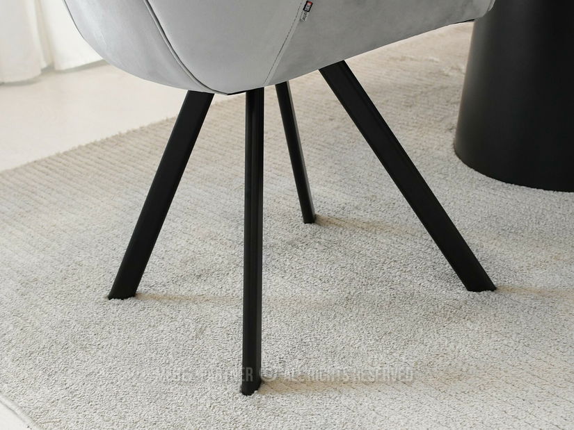 Židle Nina (světle šedá + černá)