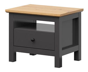Noční stolek BRW Hesen KOM1S/5/6 (grafit + dub artisan)