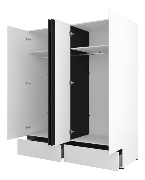 Šatní skříň Crossroad S20 (bílá + černá)