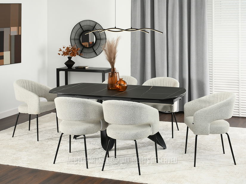 Židle Kim (béžová + černá)