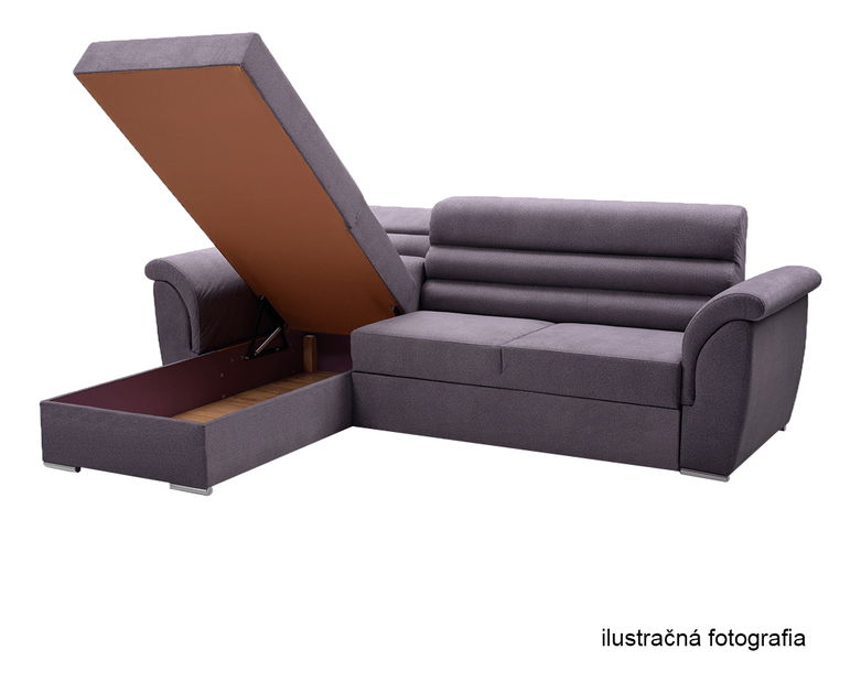 Rohová sedací souprava Foda (hnědá) (L)