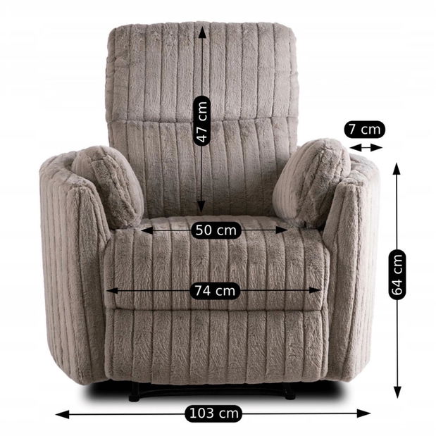 Polohovací křeslo Reunirse (šedá)