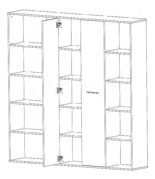 Policová skříň s regálem Maurus MA50