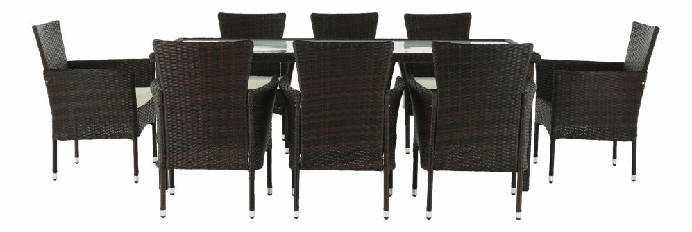 Zahradní set 9-dílný Menaro (hnědá + béžová)