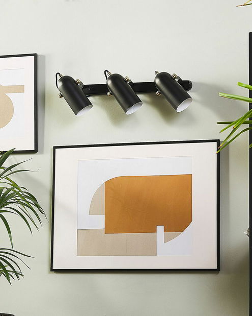 Trojitá nástěnná lampa TYRO (kov) (černá)