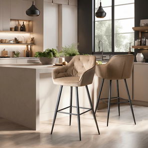 Barová židle Solicitamos (béžová + černá)