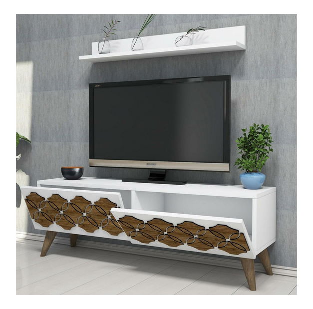 Obývací stěna Lamutu (bílá)