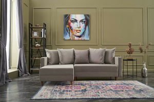 Rohová sedací souprava Adam (L) (Krémová)