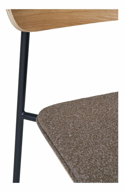 Jídelní židle Emelina 1 (přírodní + hnědá + černá)