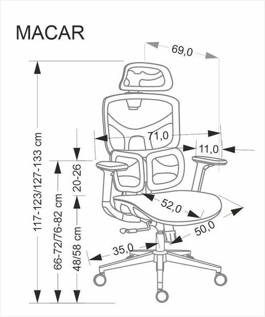 Kancelářská židle Marcar (černá)