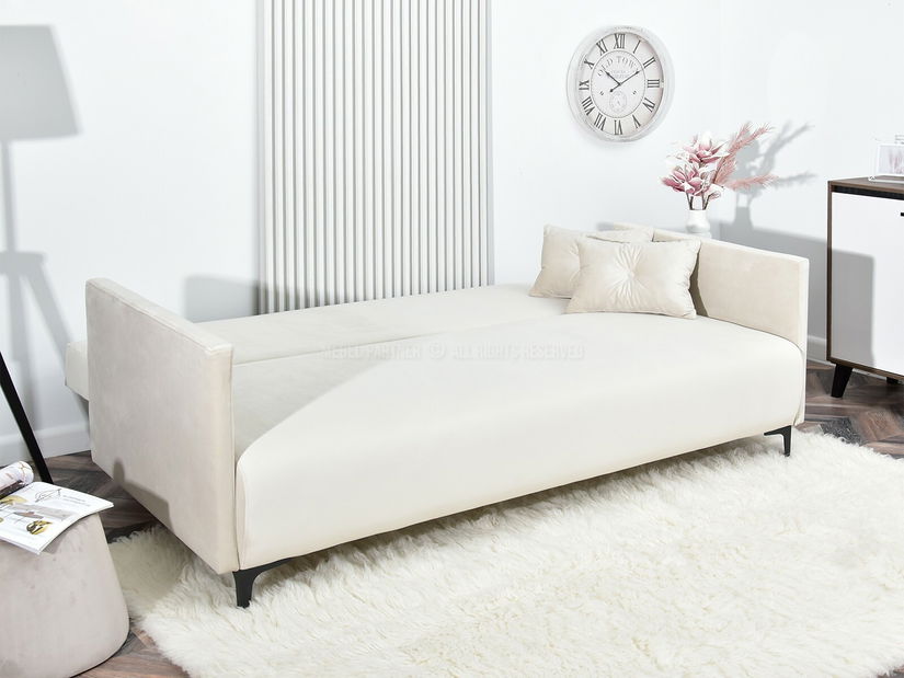 Pohovka dvousedačka Mastil (krémová + černá)