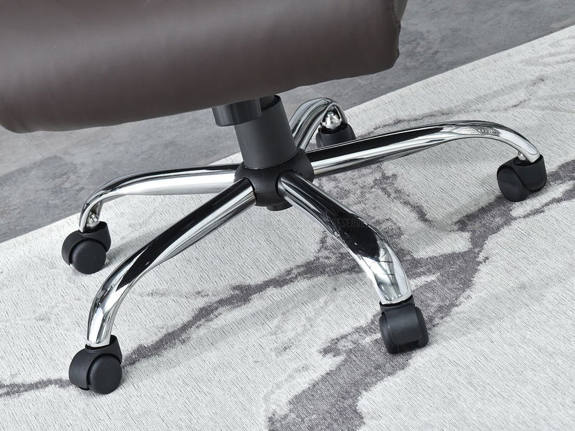 Křeslo Luxus (hnědá + chromová)