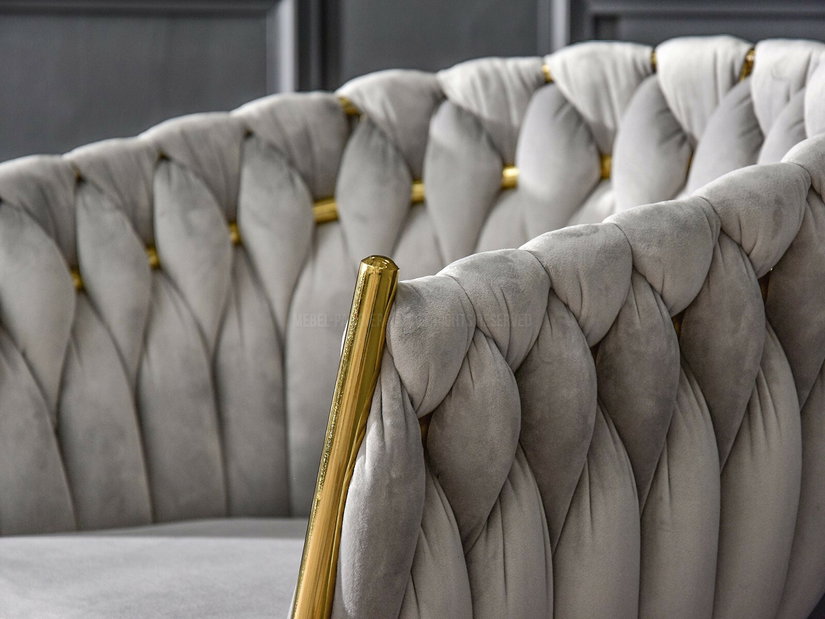 Jídelní židle Radio (šedá + zlatá)