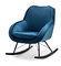 Relaxační křeslo Coccolisimo (tmavě modrá + černá)