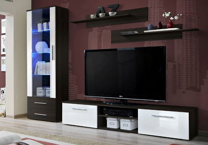 Obývací stěna Gorefield 23 EMEMWH GA (s osvětlením)